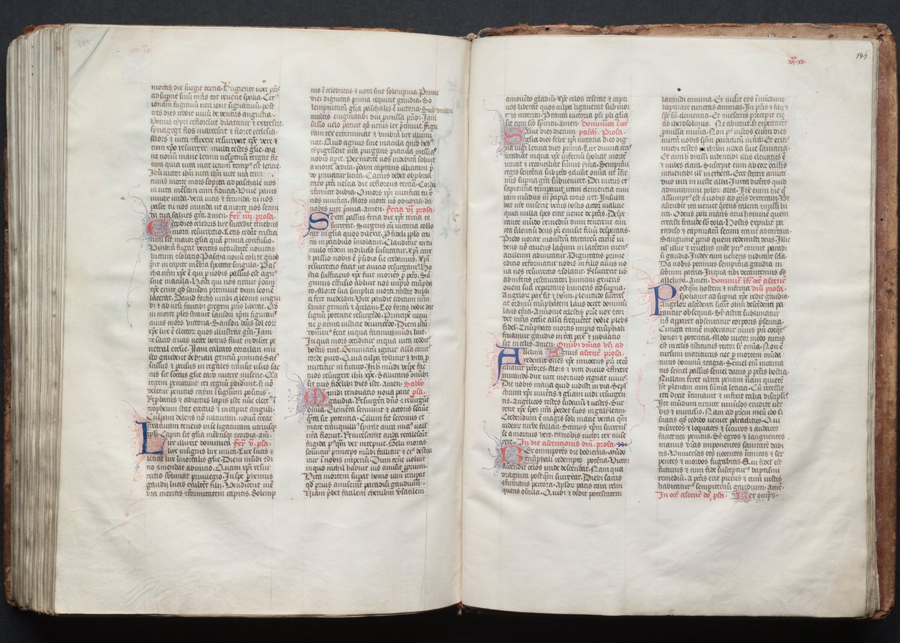 A Gotha Misekönyv: Fol. 146r, Szöveg, c. 1375. alkotó: Master of the Boqueteaux