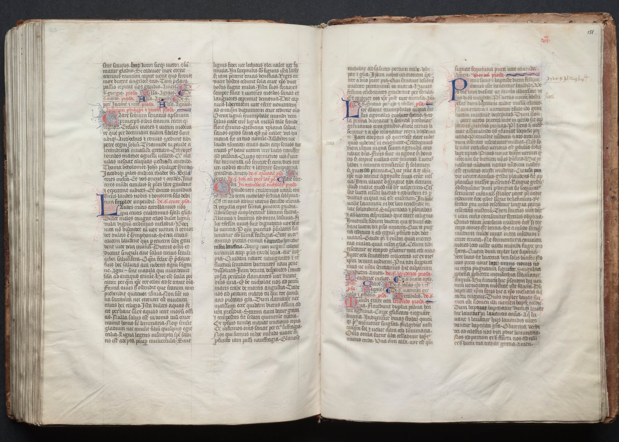 A Gotha Misekönyv: Fol. 151r, Szöveg, c. 1375. alkotó: Master of the Boqueteaux