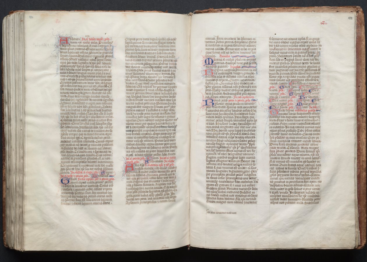 A Gotha Misekönyv: Fol. 152r, Szöveg, c. 1375. alkotó: Master of the Boqueteaux