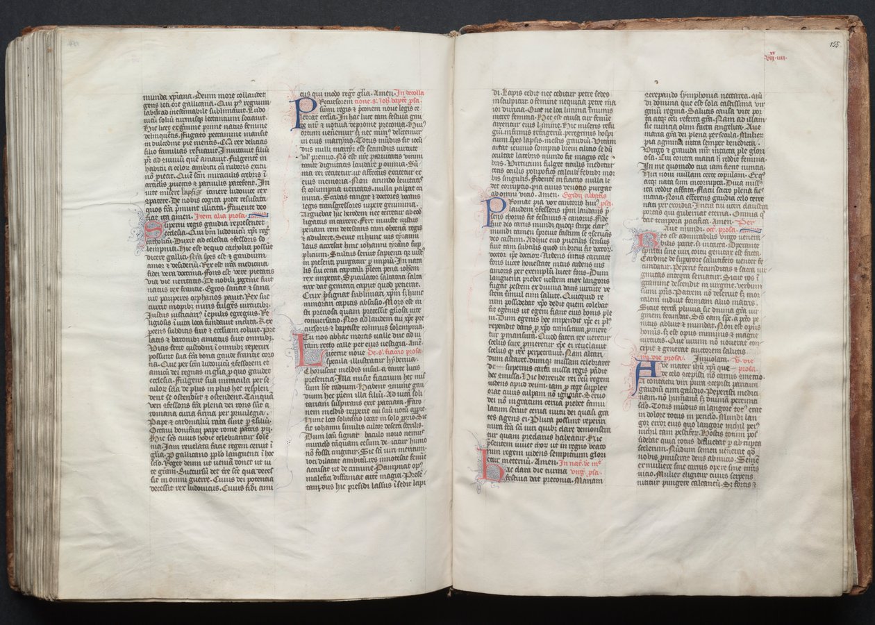 A Gotha Misekönyv: Fol. 155r, Szöveg, c. 1375. alkotó: Master of the Boqueteaux