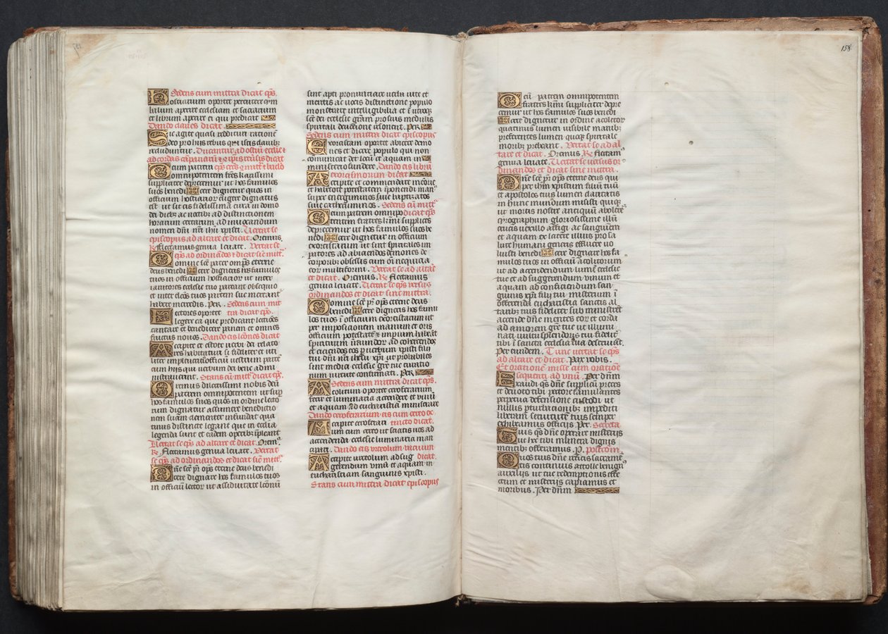 A Gotha Misekönyv: Fol. 158r, Szöveg, c. 1375. alkotó: Master of the Boqueteaux