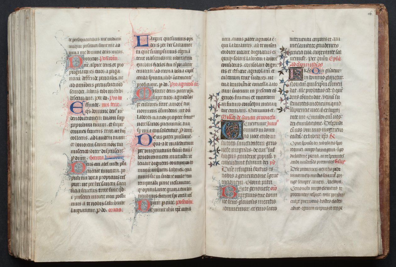 A Gotha Misekönyv: Fol. 161r, Szöveg, c. 1375. alkotó: Master of the Boqueteaux