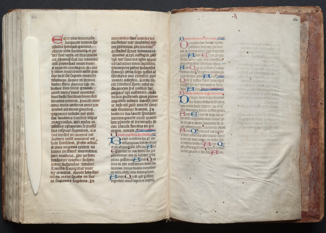 A Gotha Misekönyv: Fol. 164r, Szöveg, c. 1375. alkotó: Master of the Boqueteaux