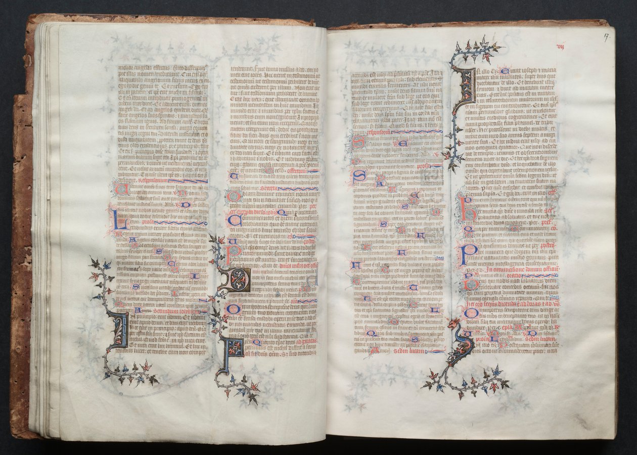 A Gotha Misekönyv: Fol. 17r, Szöveg, c. 1375. alkotó: Master of the Boqueteaux