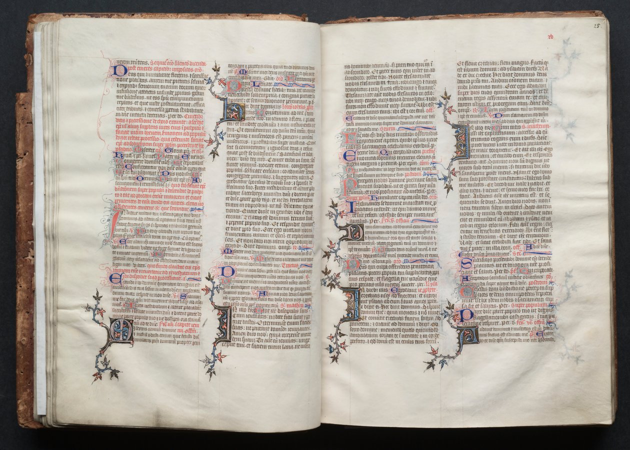 A Gotha Misekönyv: Fol. 25r, Szöveg, c. 1375. alkotó: Master of the Boqueteaux
