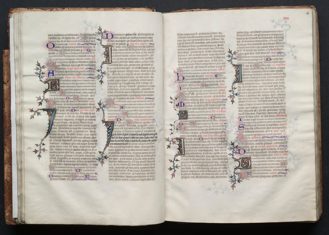 A Gotha Misekönyv: Fol. 28r, Szöveg, c. 1375. alkotó: Master of the Boqueteaux