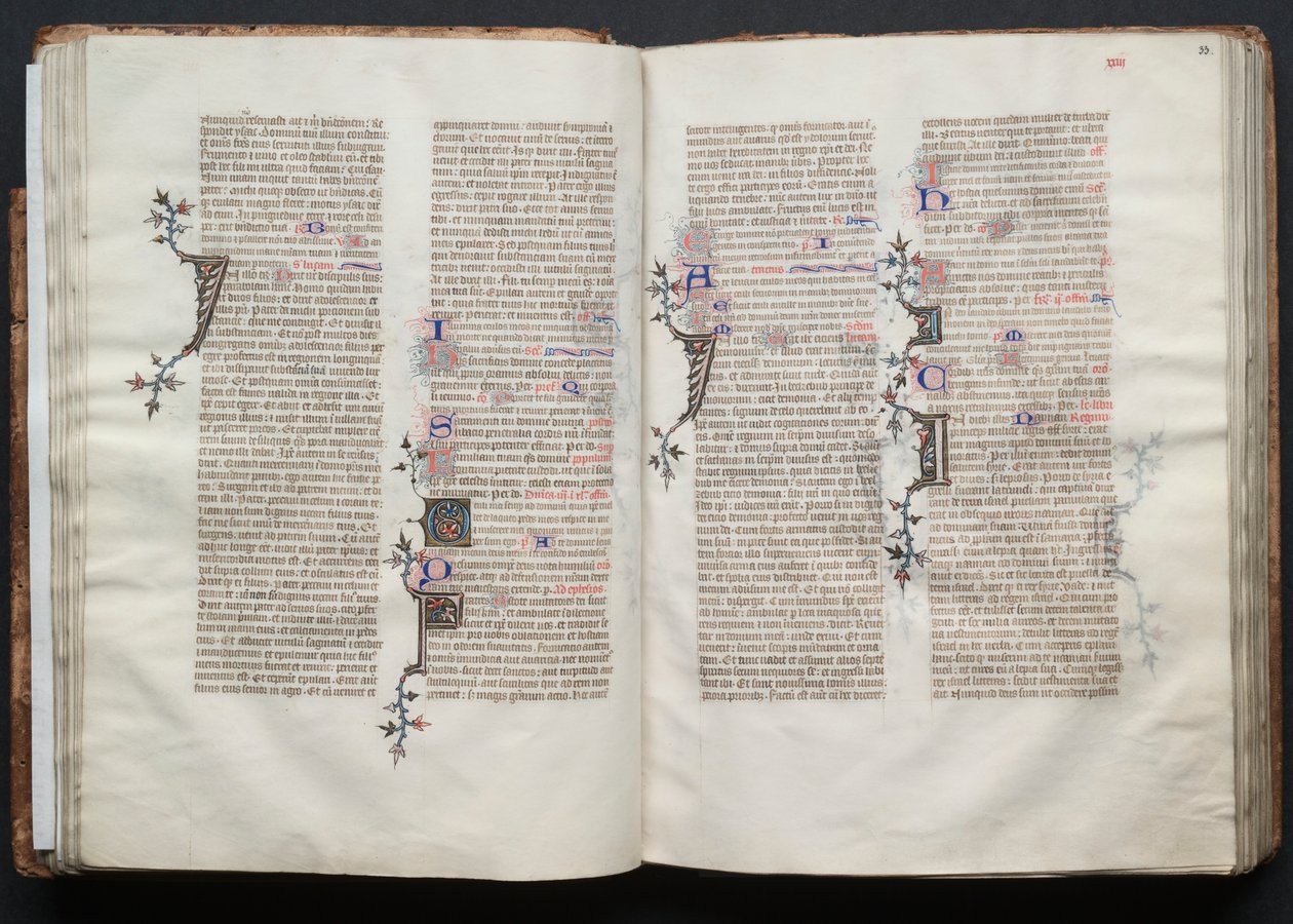 A Gotha Misekönyv: Fol. 33r, Szöveg, c. 1375. alkotó: Master of the Boqueteaux