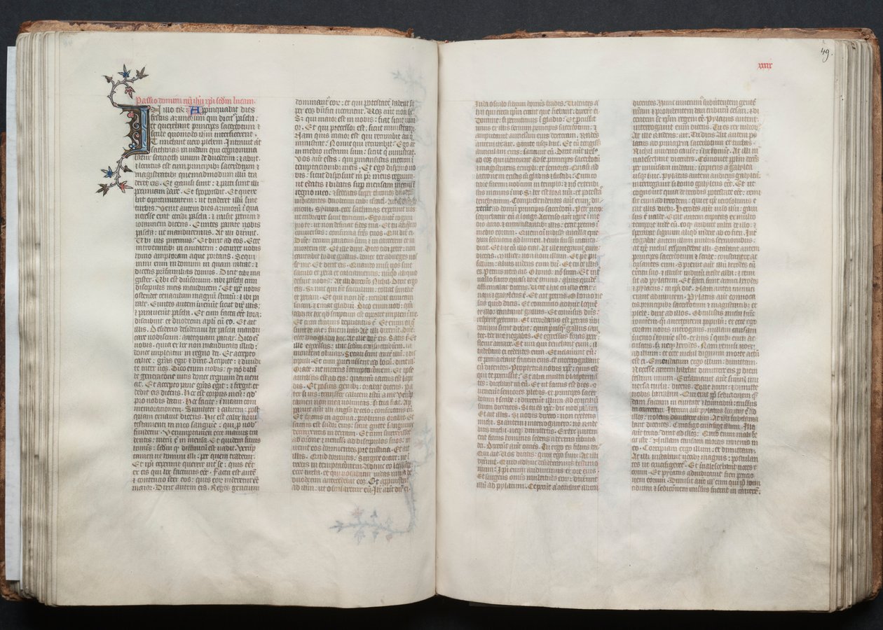 A Gotha Misekönyv: Fol. 49r, Szöveg, c. 1375. alkotó: Master of the Boqueteaux
