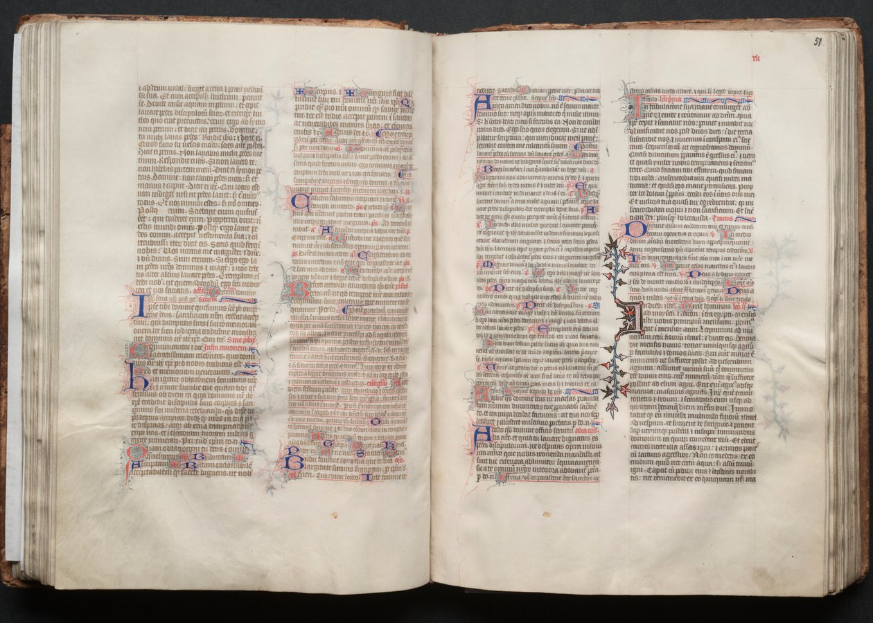 A Gotha Misekönyv: Fol. 51r, Szöveg, c. 1375. alkotó: Master of the Boqueteaux