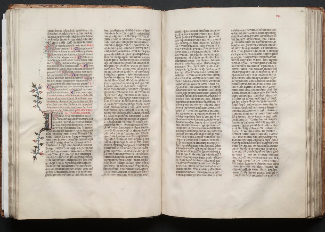 A Gotha Misekönyv: Fol. 52r, Szöveg, c. 1375. alkotó: Master of the Boqueteaux