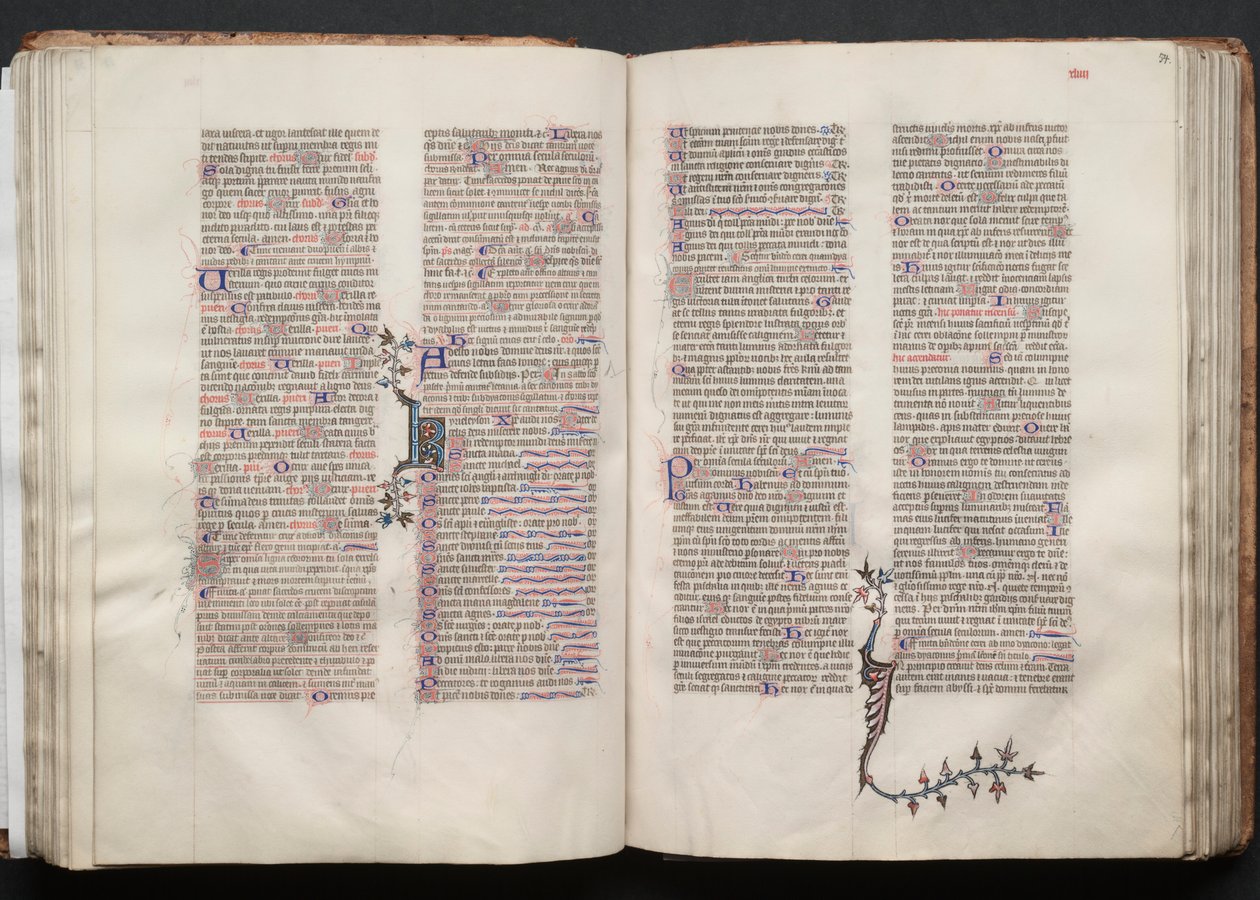 A Gotha Misekönyv: Fol. 54r, Szöveg, c. 1375. alkotó: Master of the Boqueteaux