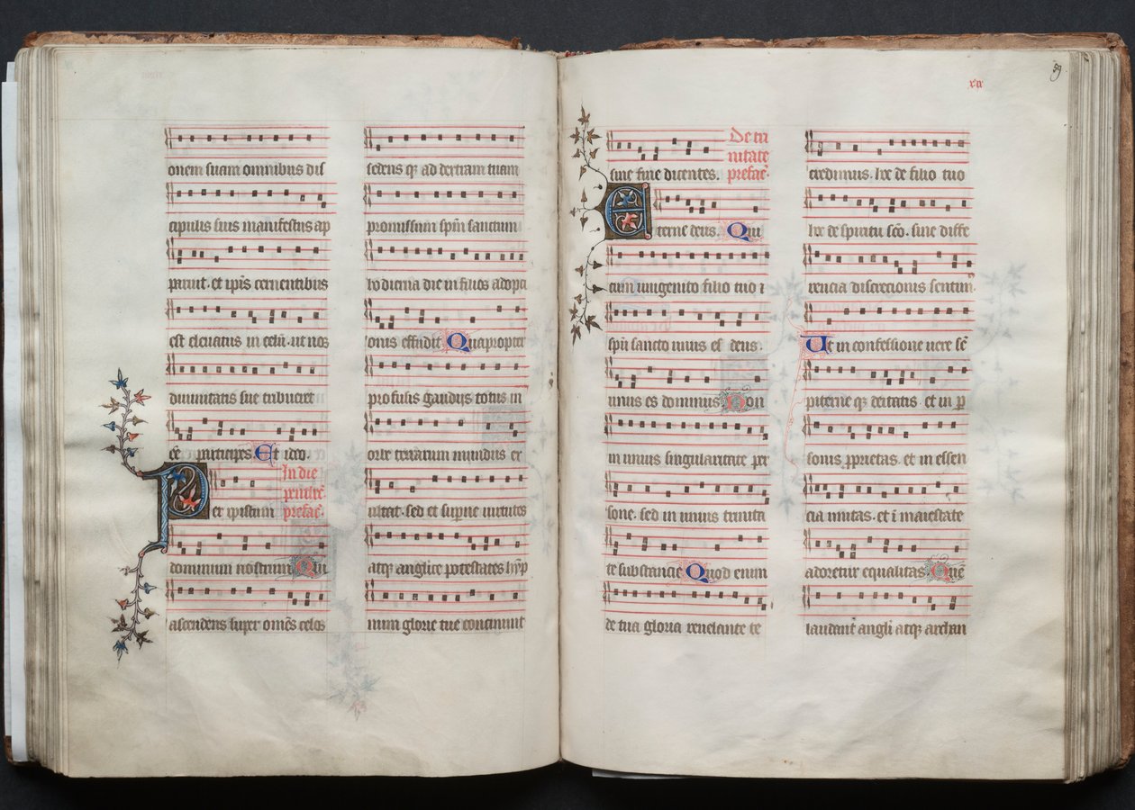 A Gotha Misekönyv: Fol. 59r, Szöveg, c. 1375. alkotó: Master of the Boqueteaux