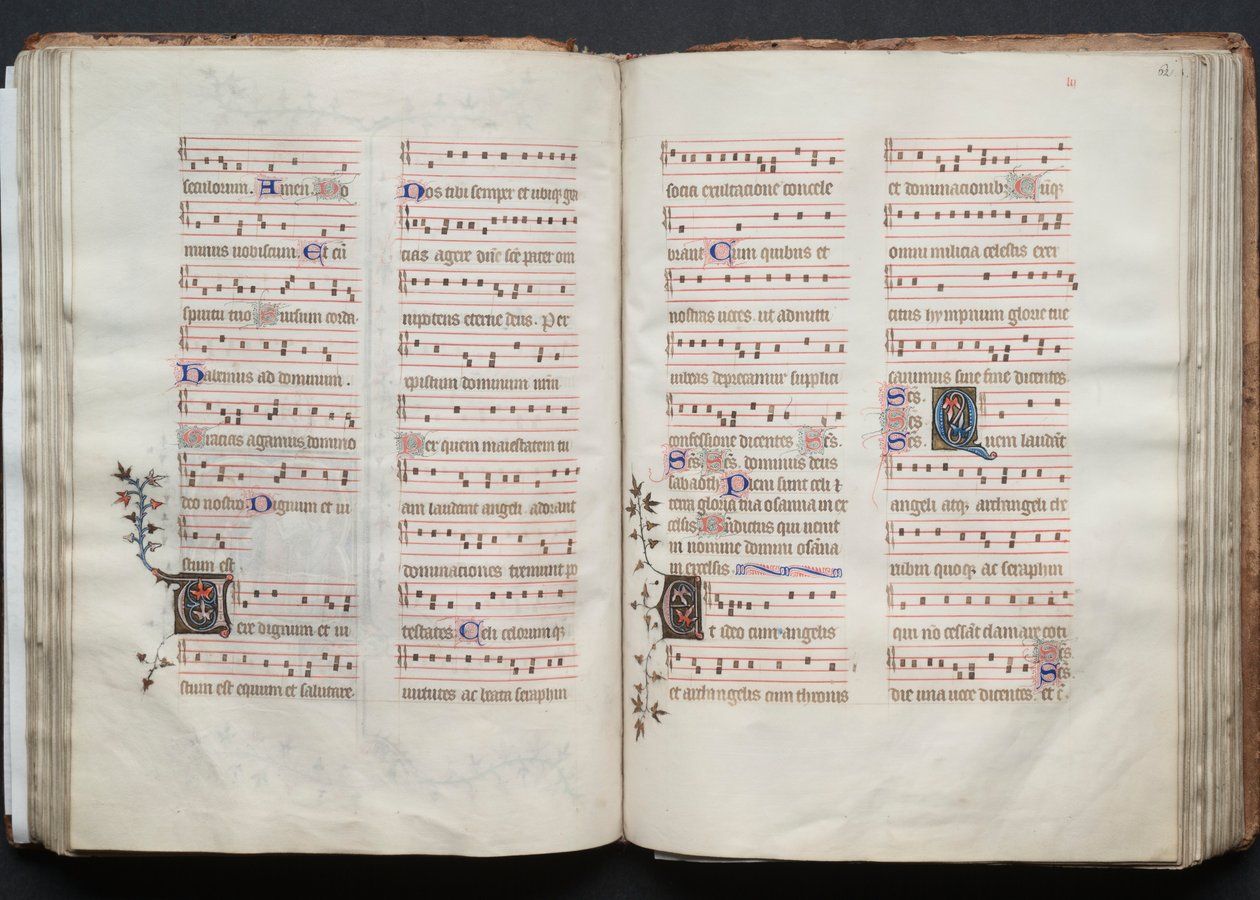 A Gotha Misekönyv: Fol. 62r, Szöveg, c. 1375. alkotó: Master of the Boqueteaux