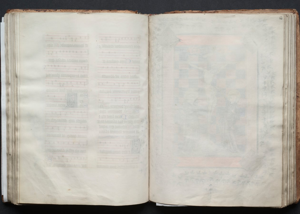 A Gotha Misekönyv: Fol. 63r, Szöveg, c. 1375. alkotó: Master of the Boqueteaux
