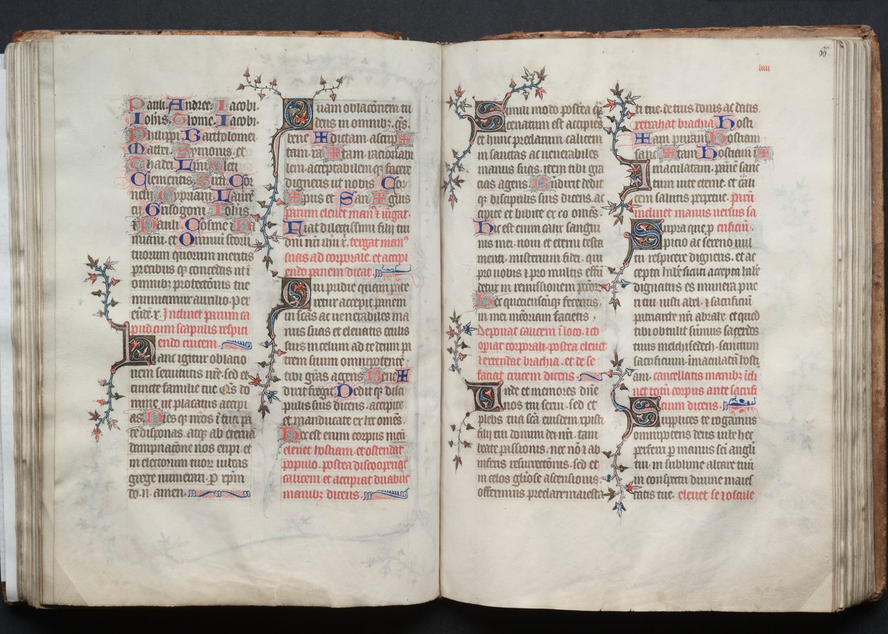A Gotha Misekönyv: Fol. 66r, Szöveg, c. 1375. alkotó: Master of the Boqueteaux