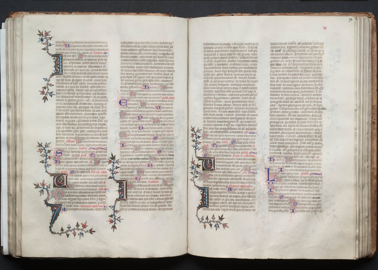 A Gotha Misekönyv: Fol. 71r, Szöveg, c. 1375. alkotó: Master of the Boqueteaux