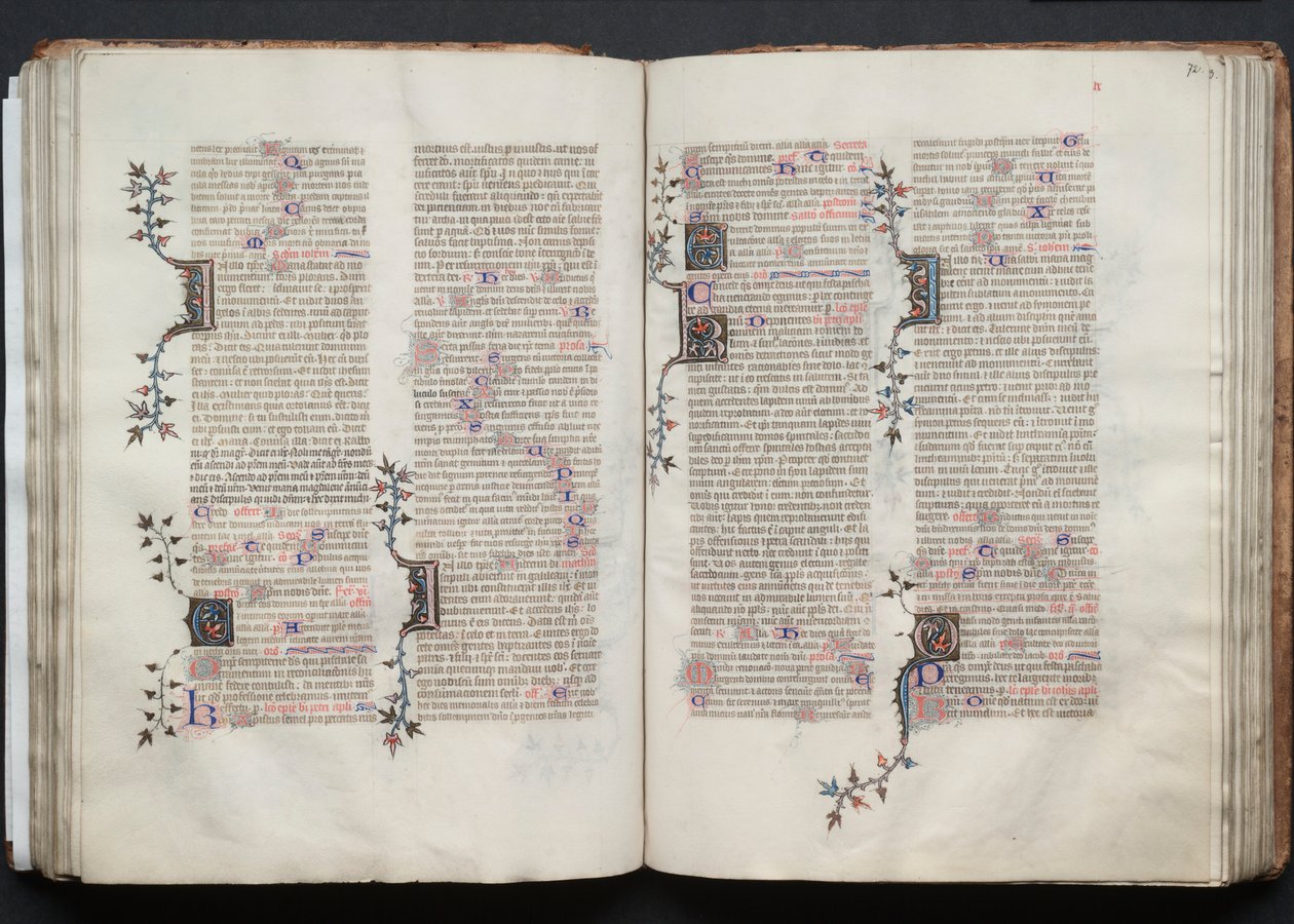 A Gotha Misekönyv: Fol. 72r, Szöveg, c. 1375. alkotó: Master of the Boqueteaux