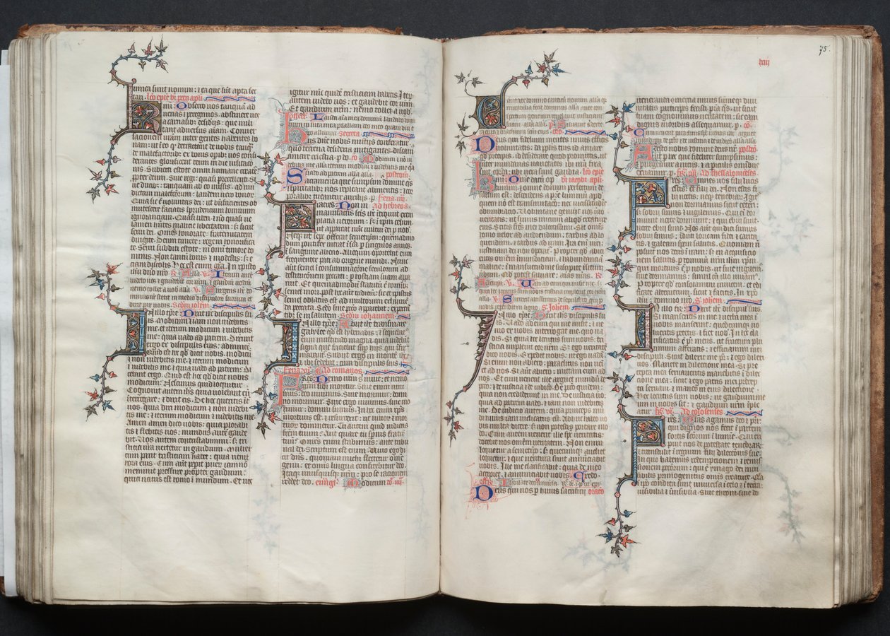 A Gotha Misekönyv: Fol. 75r, Szöveg, c. 1375. alkotó: Master of the Boqueteaux