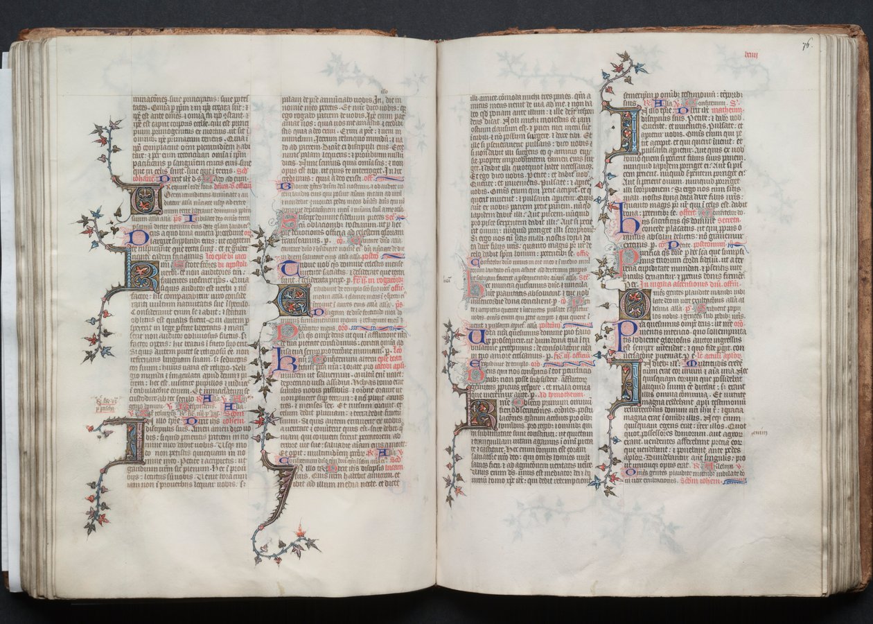 A Gotha Misekönyv: Fol. 76r, Szöveg, c. 1375. alkotó: Master of the Boqueteaux