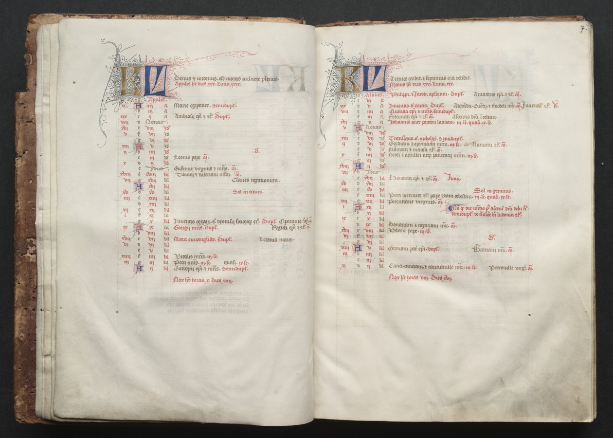 A Gotha Misekönyv: Fol. 7r, Szöveg , c. 1375. alkotó: Master of the Boqueteaux