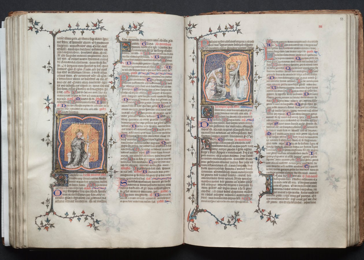 A Gotha Misekönyv: Fol. 83r, Corpus Domini, c. 1375. alkotó: Master of the Boqueteaux