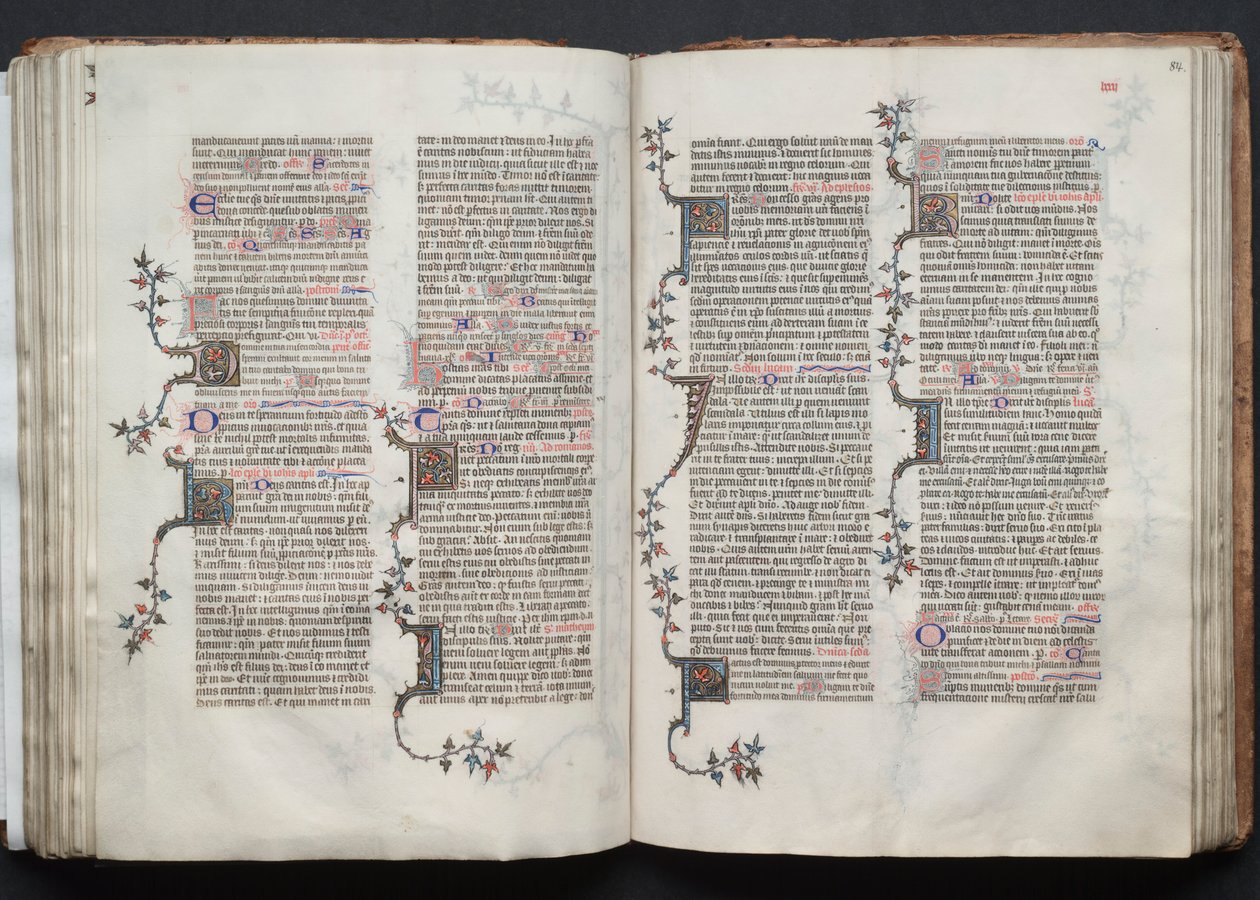A Gotha Misekönyv: Fol. 84r, Szöveg, c. 1375. alkotó: Master of the Boqueteaux