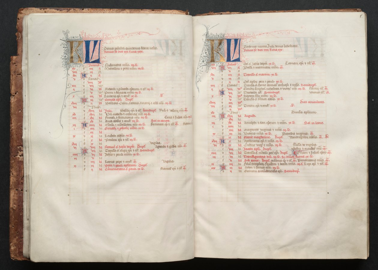 A Gotha Misekönyv: Fol. 8r, Szöveg, c. 1375. alkotó: Master of the Boqueteaux