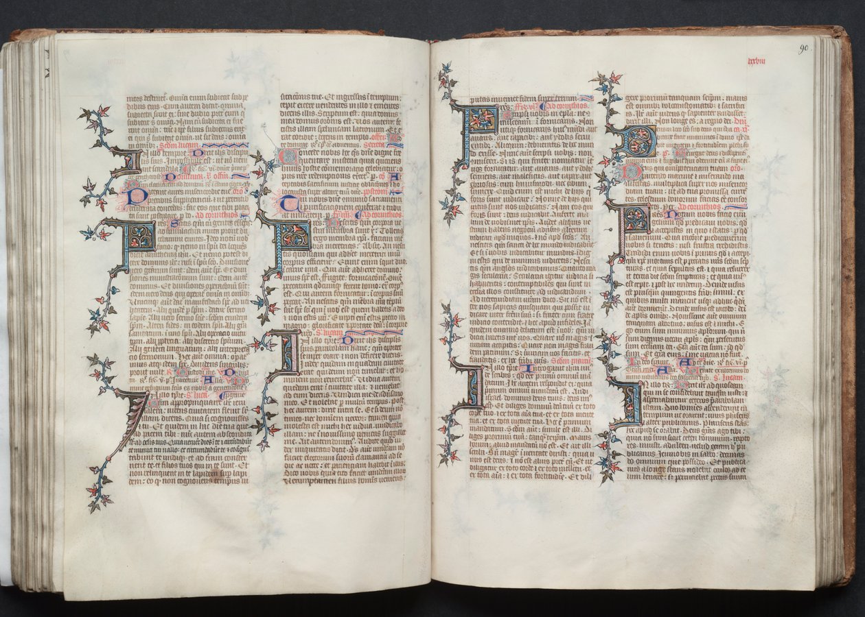 A Gotha Misekönyv: Fol. 90r, Szöveg, c. 1375. alkotó: Master of the Boqueteaux