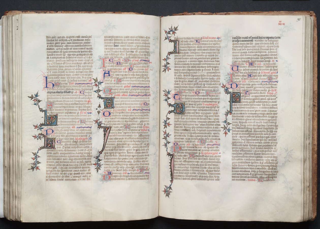 A Gotha Misekönyv: Fol. 95r, Szöveg, c. 1375. alkotó: Master of the Boqueteaux