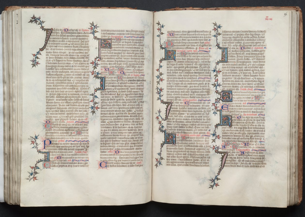 A Gotha Misekönyv: Fol. 96r, Szöveg, c. 1375. alkotó: Master of the Boqueteaux