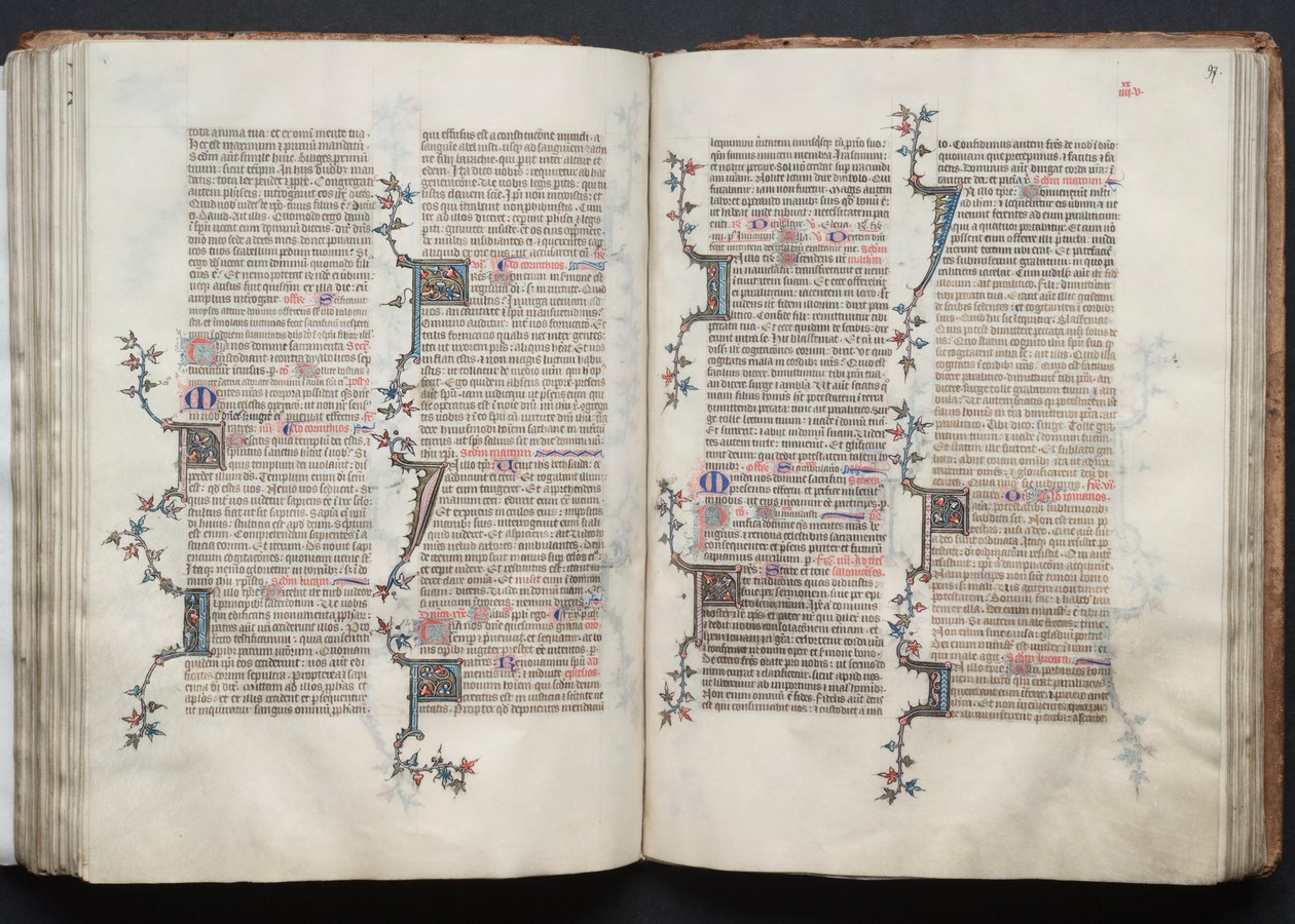 A Gotha Misekönyv: Fol. 97r, Szöveg, c. 1375. alkotó: Master of the Boqueteaux