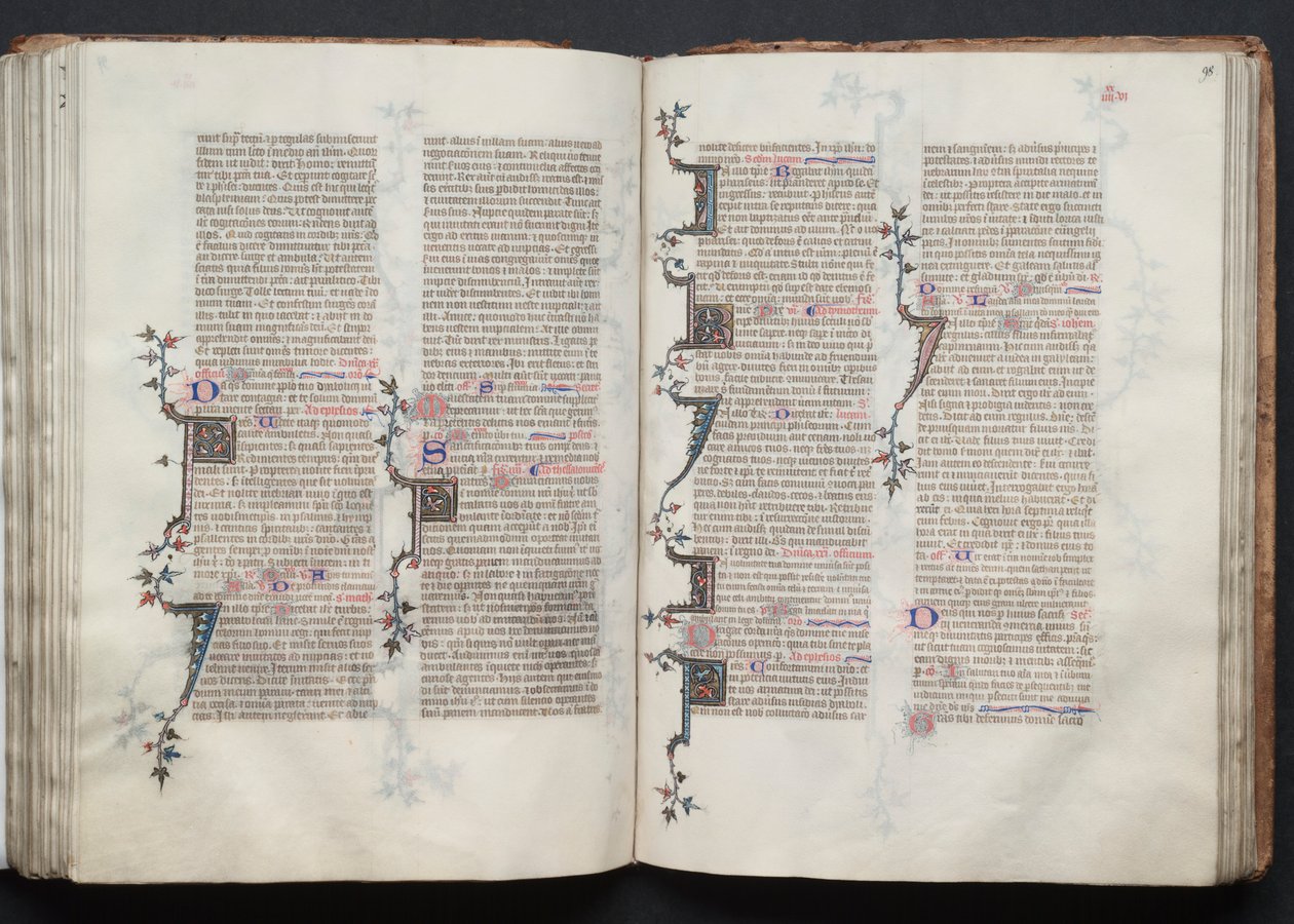 A Gotha Misekönyv: Fol. 98r, Szöveg, c. 1375. alkotó: Master of the Boqueteaux