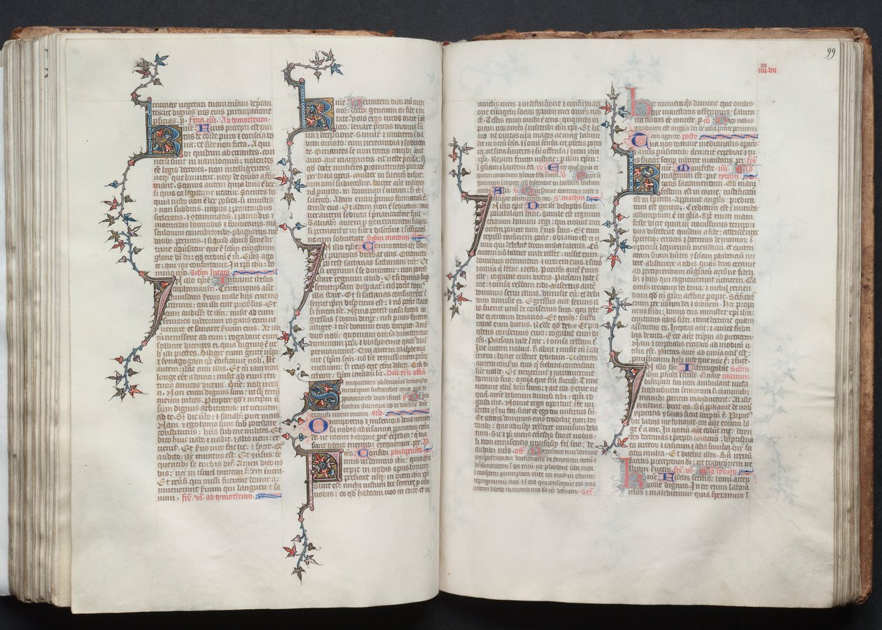 A Gotha Misekönyv: Fol. 99r, Szöveg, c. 1375. alkotó: Master of the Boqueteaux