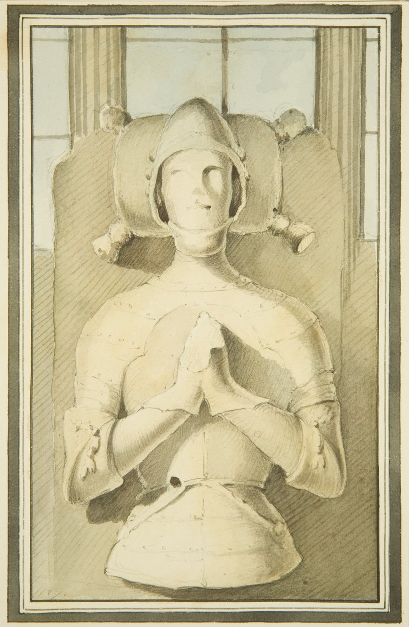 Róbert, Normandia hercegének képmása Szent Fülöpben, 1799 körül (ceruza és akvarell papíron) alkotó: Master of the Bristol Church Monuments