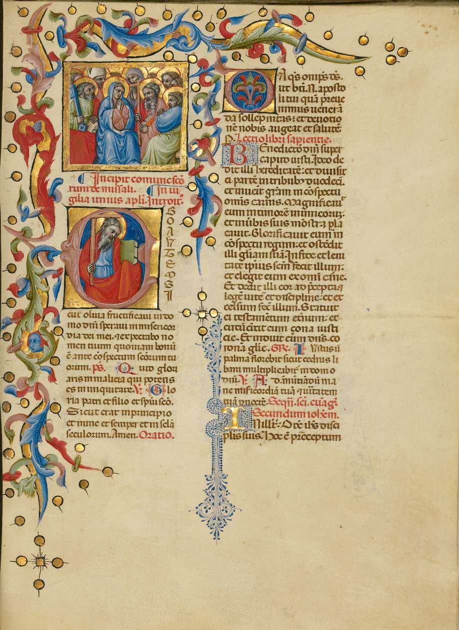 Mindenszentek; E kezdőbetű: Szent András alkotó: Master of the Brussels Initials