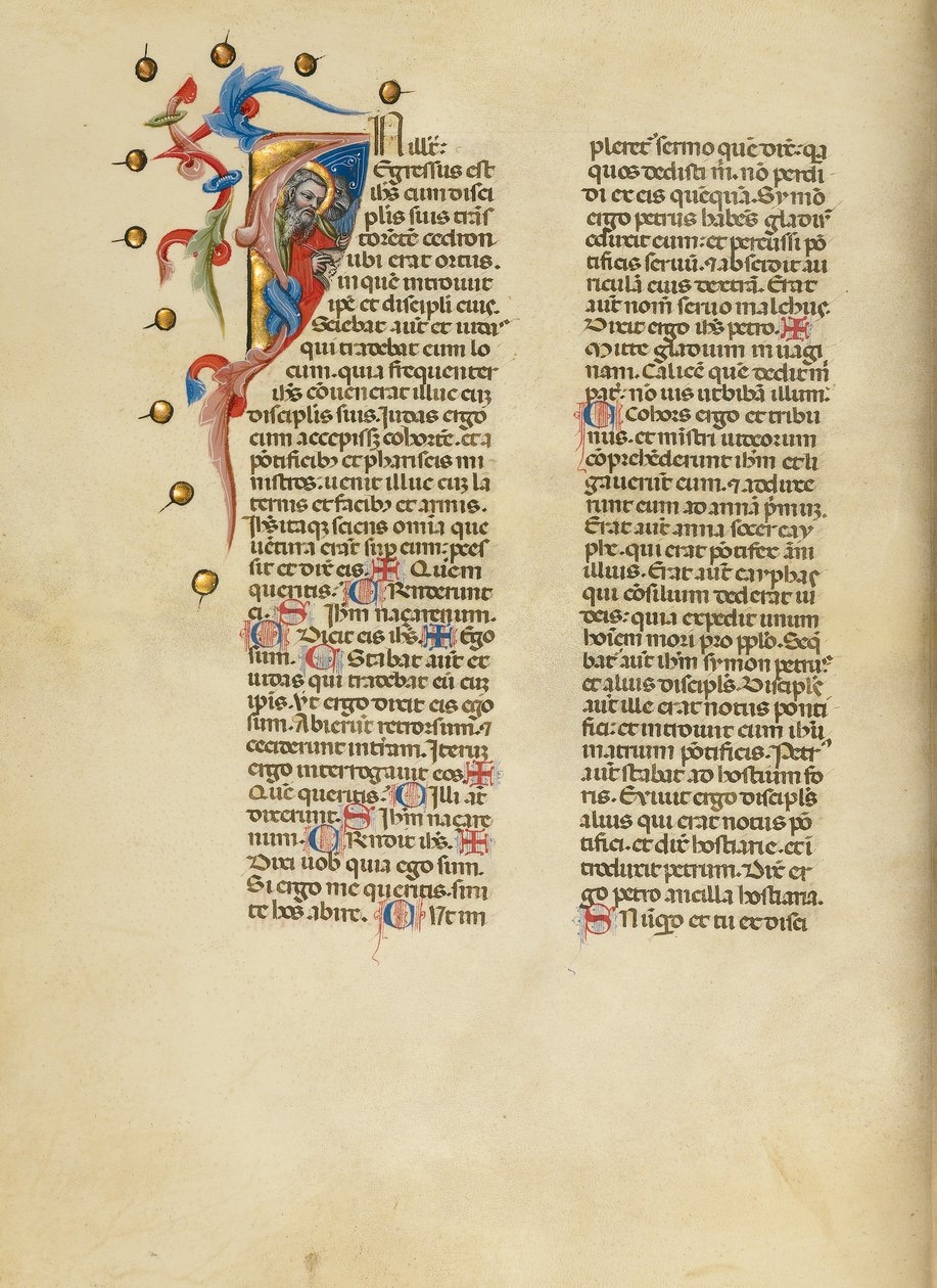 I. kezdet: Szent János evangélista alkotó: Master of the Brussels Initials