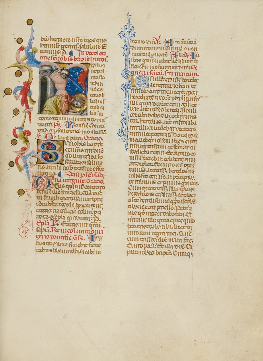 J kezdetű: Keresztelő Szent János lefejezése alkotó: Master of the Brussels Initials