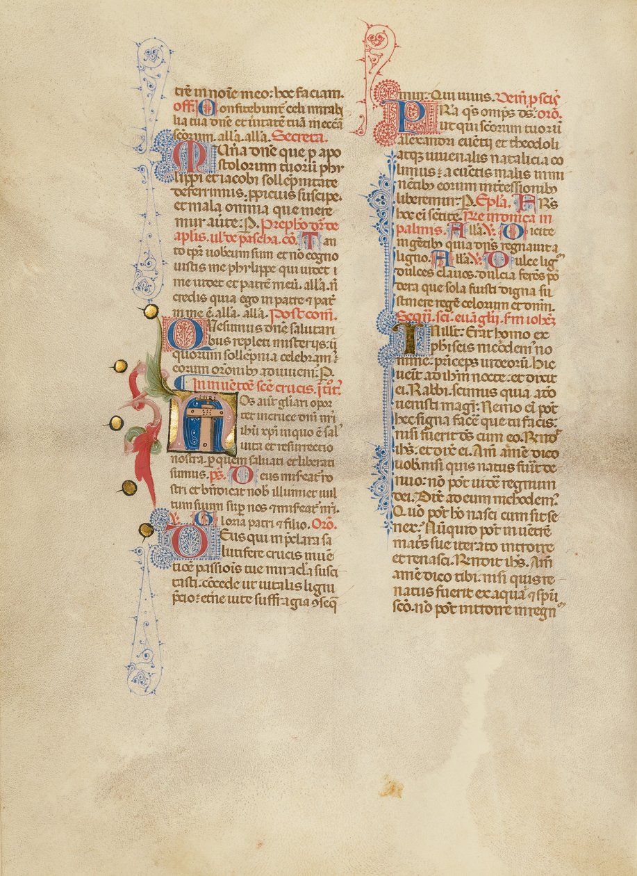N kezdőbetű: A kereszt alkotó: Master of the Brussels Initials