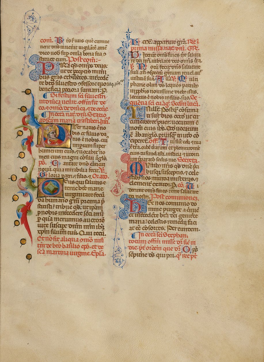 P kezdetű: Pápai áldás alkotó: Master of the Brussels Initials