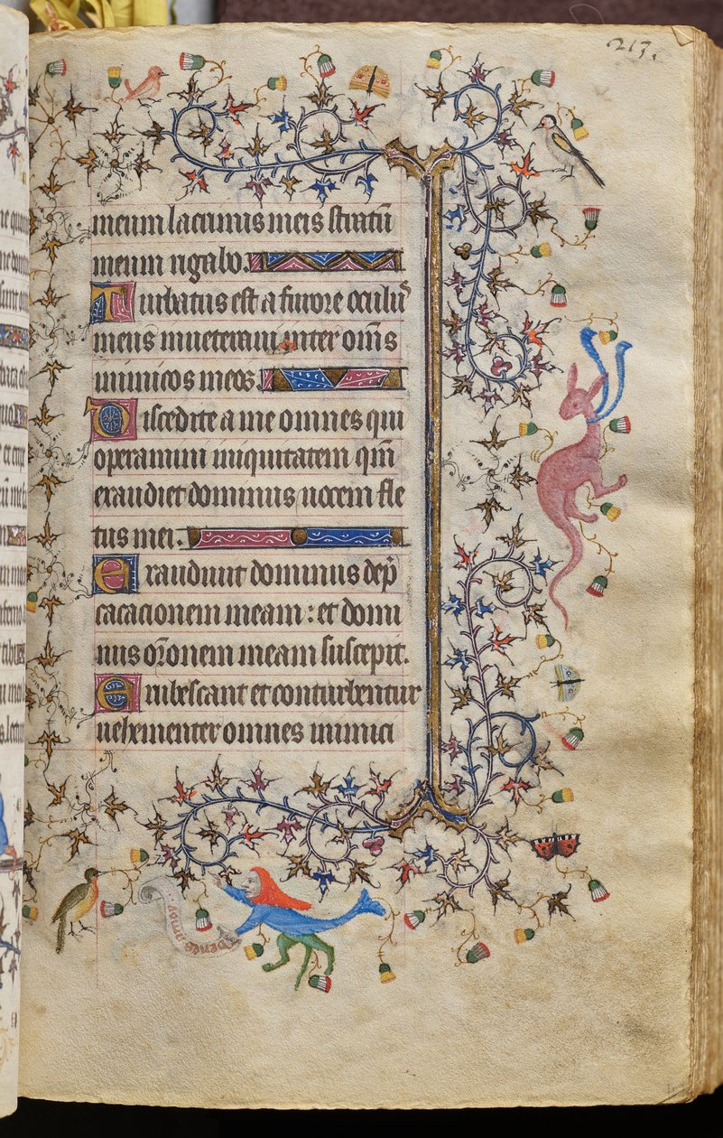 Nemes Károly, navarrai király (1361-1425) órái: fol. 107r, Szöveg alkotó: Master of the Brussels Initials and Associates