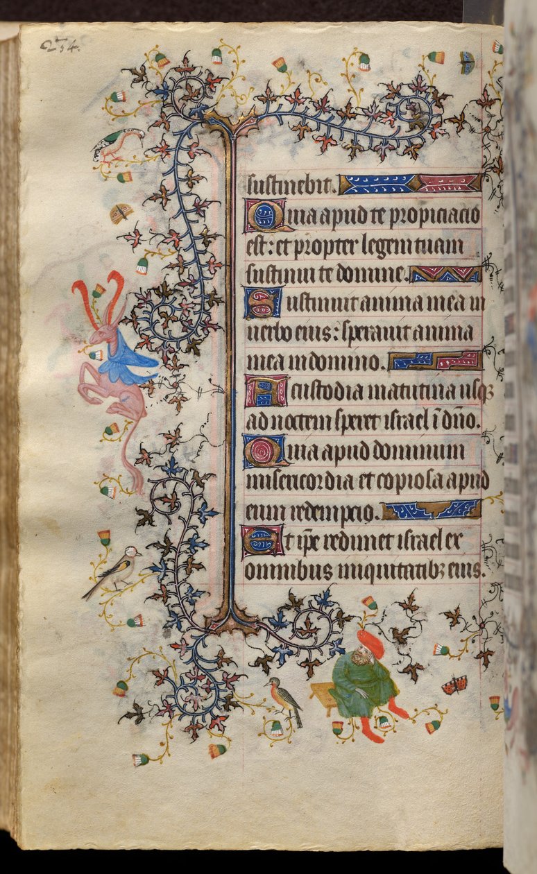 Nemes Károly, Navarra királyának (1361-1425) órái: fol. 117v, Szöveg alkotó: Master of the Brussels Initials and Associates