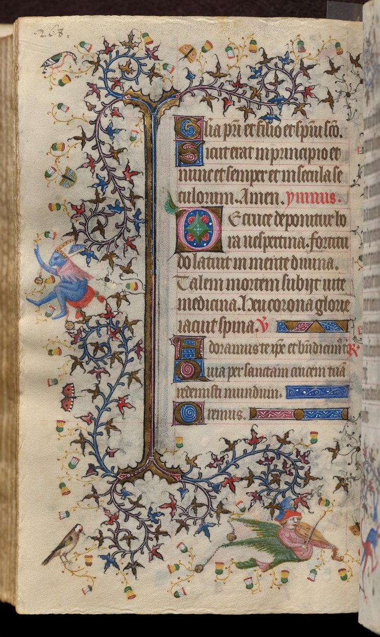 Nemes Károly, navarrai király (1361-1425) órái: fol. 134v, Szöveg alkotó: Master of the Brussels Initials and Associates
