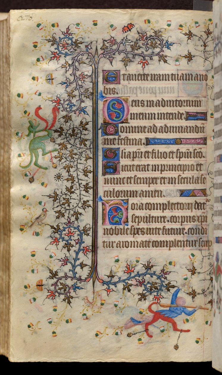 Nemes Károly, navarrai király (1361-1425) órái: fol. 135v, Szöveg alkotó: Master of the Brussels Initials and Associates