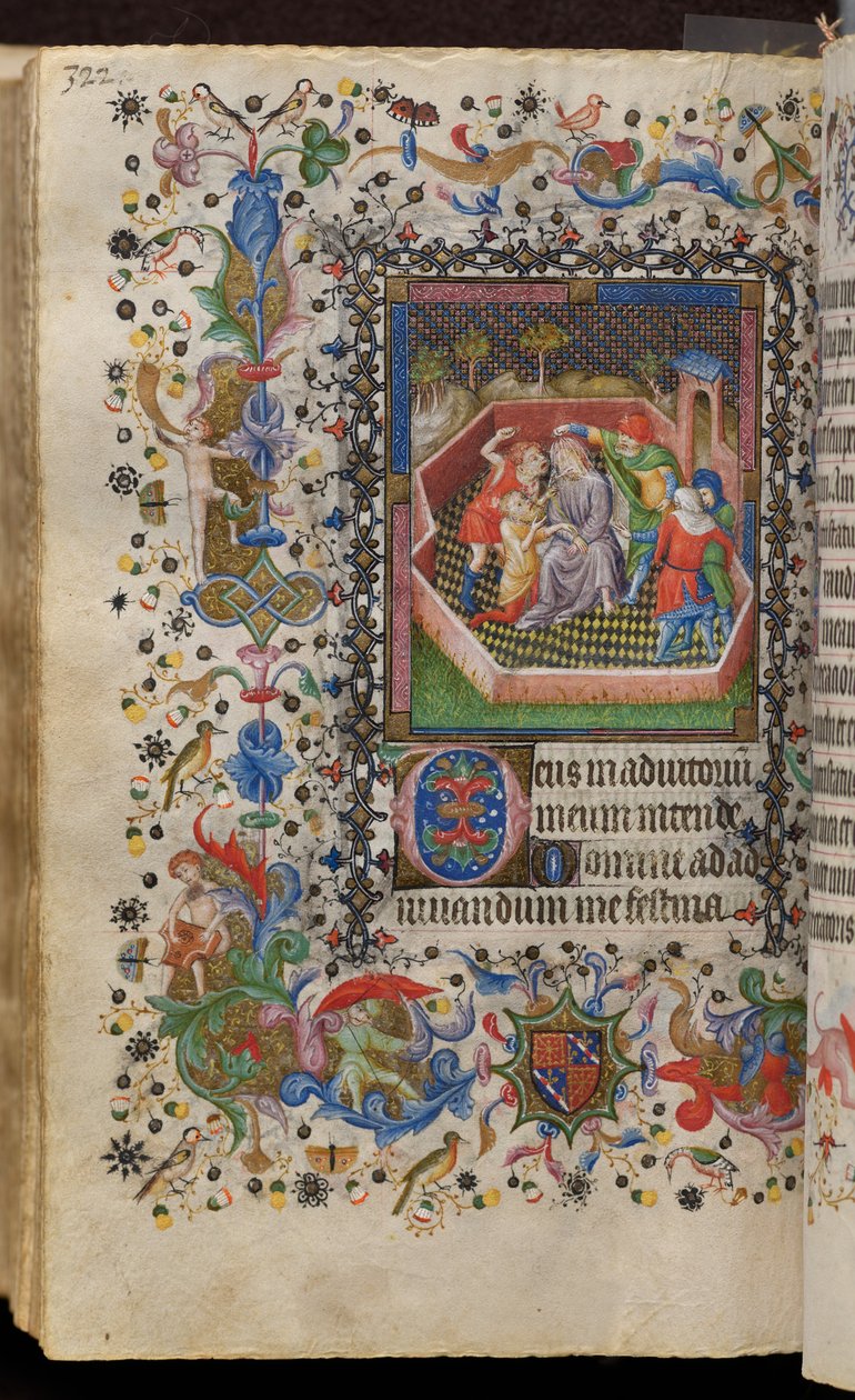 Nemes Károly navarrai király (1361-1425) órái: fol. 161v, Krisztus gúnyolódása. alkotó: Master of the Brussels Initials and Associates