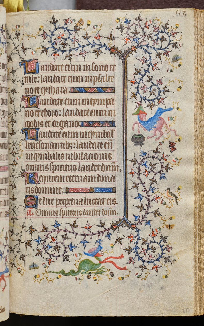 Nemes Károly navarrai király (1361-1425) órái: fol. 251r, szöveg alkotó: Master of the Brussels Initials and Associates