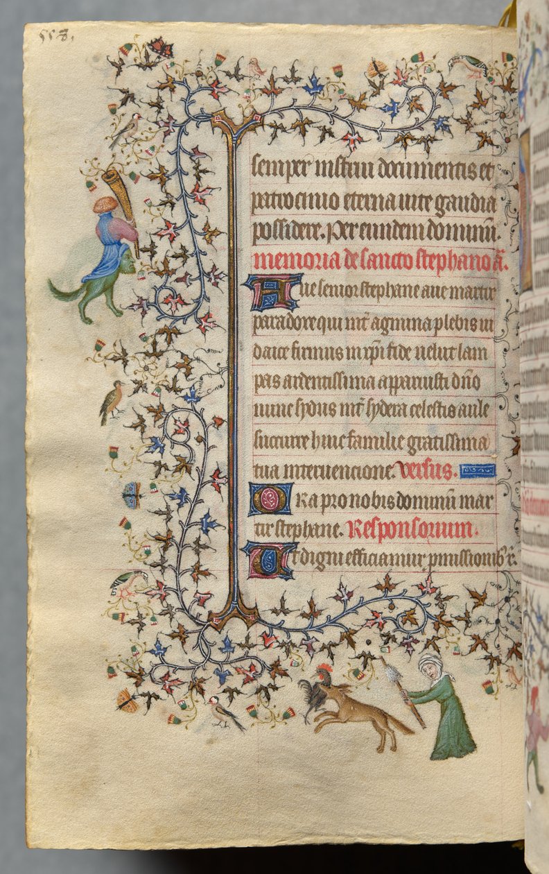Nemes Károly navarrai király (1361-1425) órái: fol. 273v, szöveg alkotó: Master of the Brussels Initials and Associates