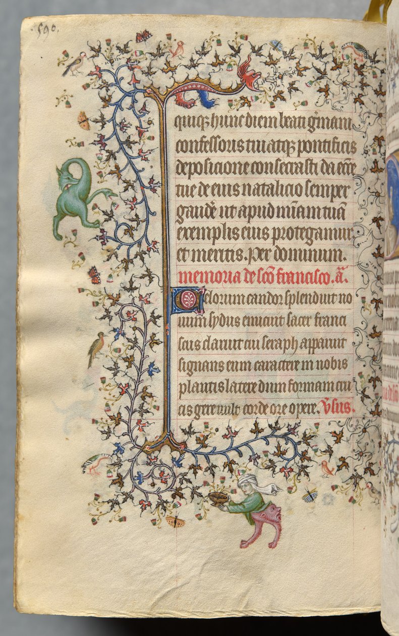 Nemes Károly, Navarra királyának (1361-1425) órái: fol. 289v, Szöveg alkotó: Master of the Brussels Initials and Associates