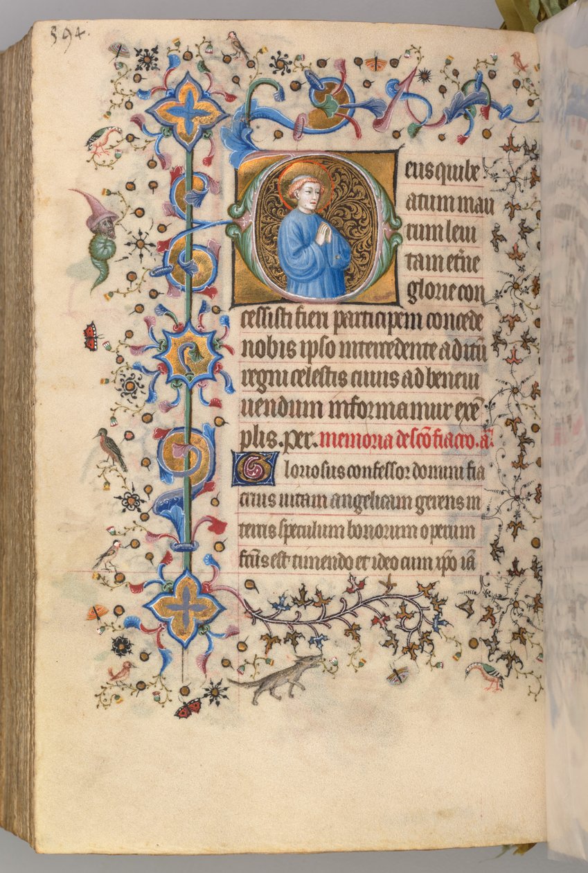 Nemes Károly, Navarra királyának (1361-1425) órái: fol. 291v, Szöveg alkotó: Master of the Brussels Initials and Associates
