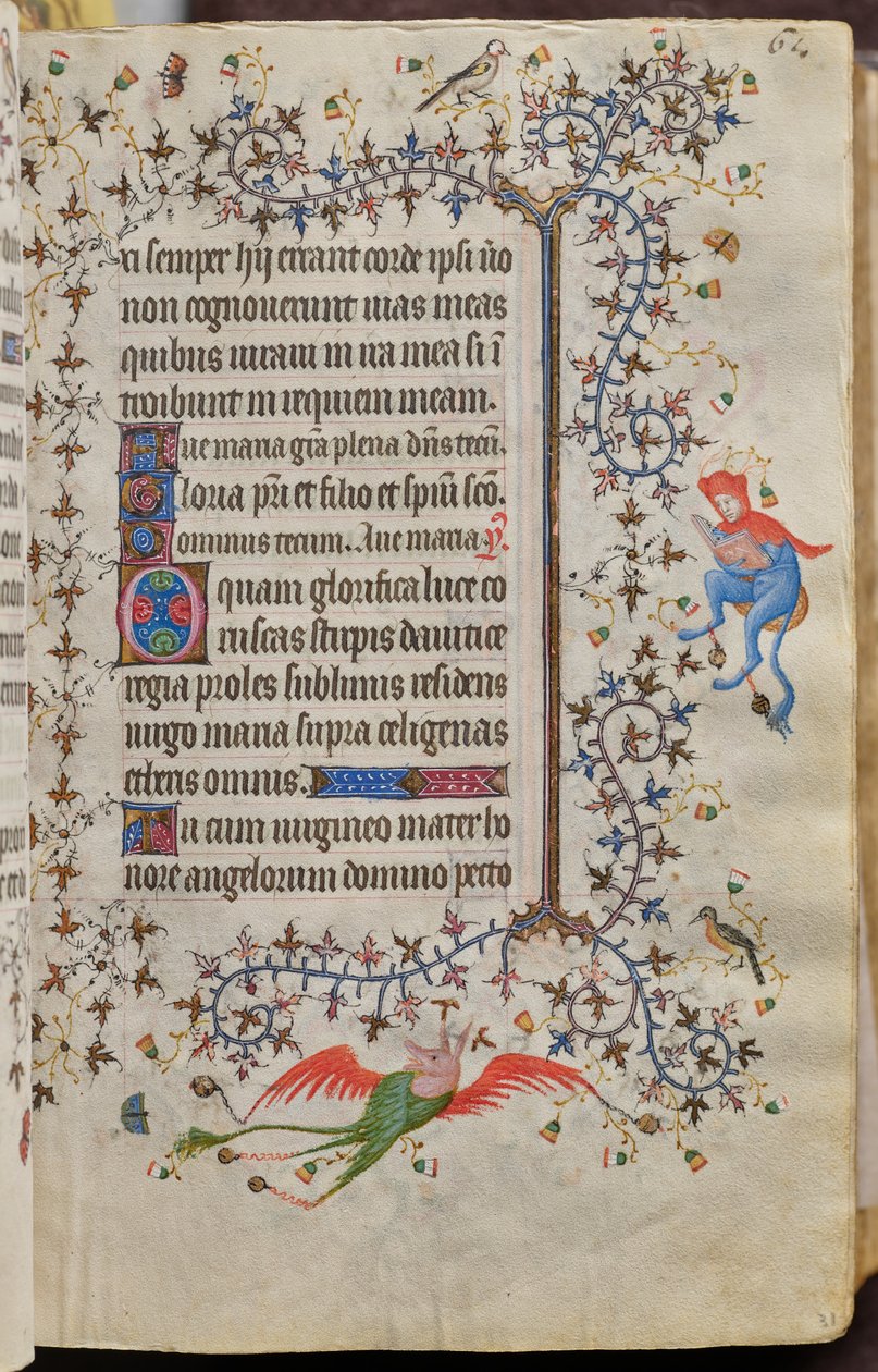 Nemes Károly, navarrai király (1361-1425) órái: fol. 31r, szöveg alkotó: Master of the Brussels Initials and Associates