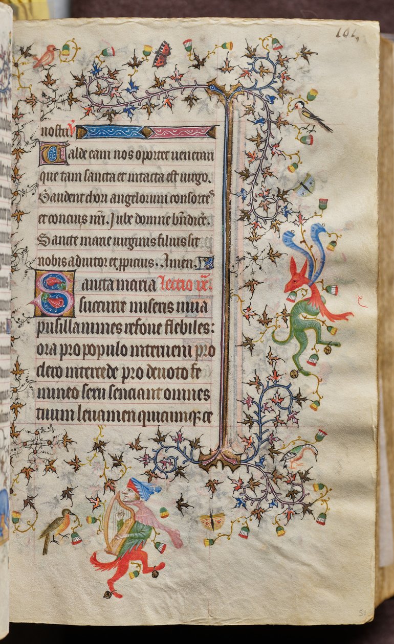 Nemes Károly, navarrai király (1361-1425) órái: fol. 51r, szöveg alkotó: Master of the Brussels Initials and Associates